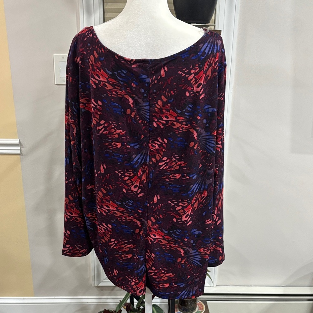 Bold Elements Multicolor Square Neck Blouse Size … - image 3